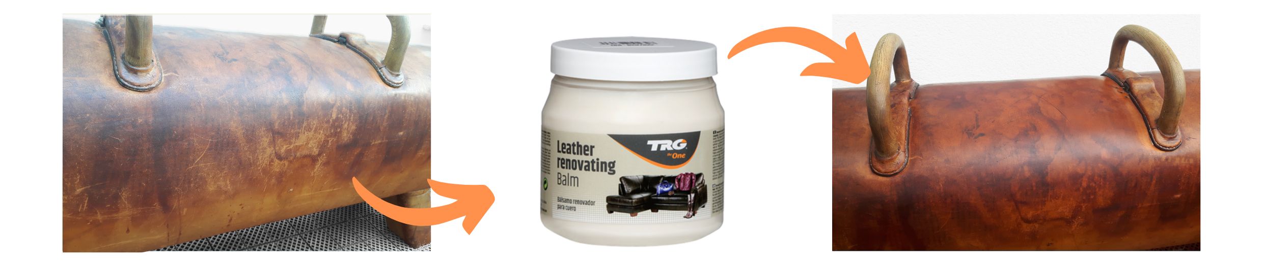 Bezbarvý Krém Leather Renovating Balm TRG THE ONE transparent 100 pro oživení starší kůže gymnastický kůň oprava